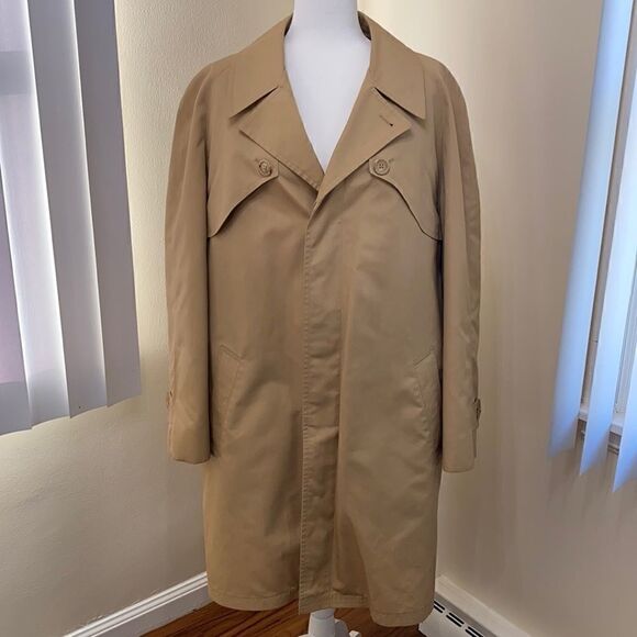 Vintage Misty Harbor Mariner III Trench Coat Zipper Removable Faux Fur Lining - Picture 1 of 15